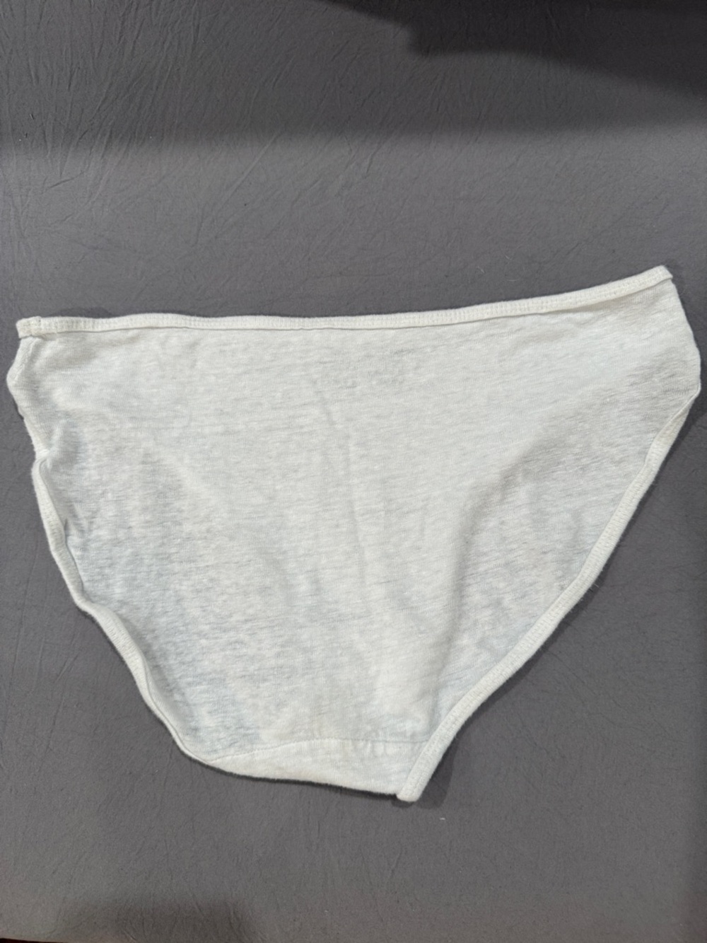 100% Organic Linen Bikini Underwear- White M - Picture 3 of 4